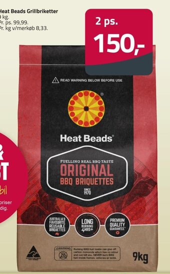 Fleggaard Heat Beads Grillbriketter tilbud