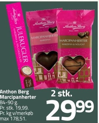 Fleggaard Anthon Berg Marcipanherter tilbud