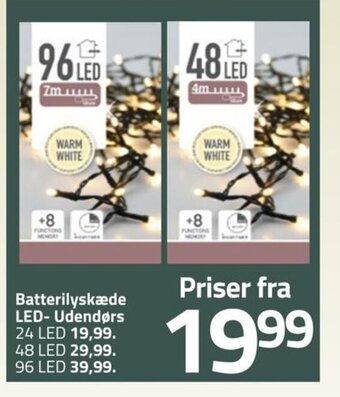 Batterilyskæde LED- Udendørs