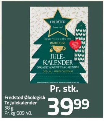 Fleggaard Fredsted Økologisk Te Julekalender tilbud