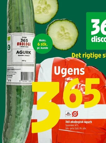 Coop 365 365 økologisk agurk tilbud