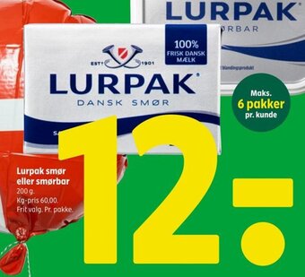 Coop 365 Lurpak smør eller smørbar tilbud