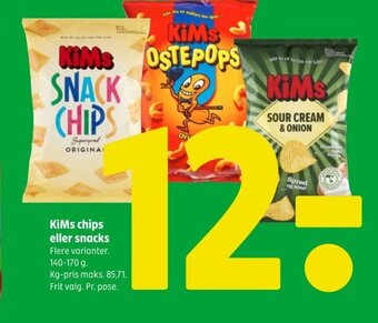 Coop 365 KiMs chips eller snacks tilbud