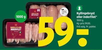 Coop 365 Kyllingebryst eller inderfilet tilbud