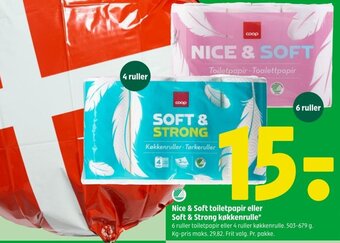 Coop 365 Nice & Soft toiletpapir eller Soft & Strong køkkenrulle tilbud