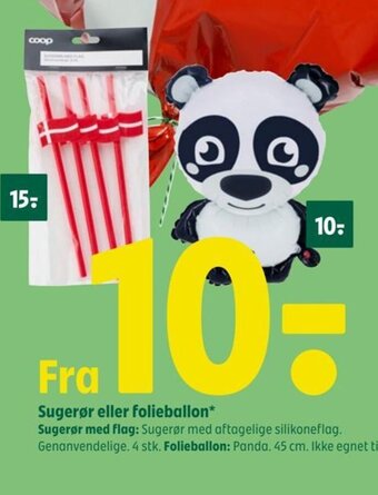 Coop 365 Sugerør eller folieballon tilbud