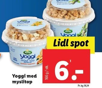 Lidl Yoggi med myslitop tilbud