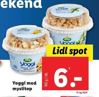 Lidl Yoggi med myslitop tilbud