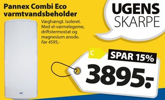 Pannex Combi Eco varmtvandsbeholder