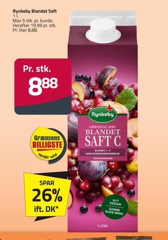 Fleggaard Rynkeby blandet saft tilbud