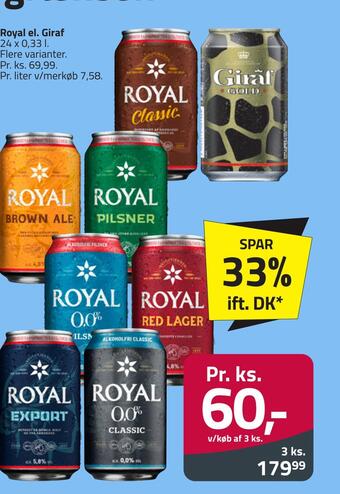 Fleggaard Royal el. giraf tilbud