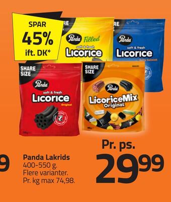 Fleggaard Panda lakrids tilbud