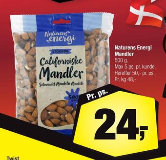 Calle Naturens energi mandler tilbud