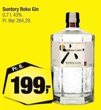 Calle Suntory roku gin tilbud