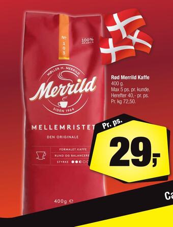 Calle Rød merrild kaffe tilbud