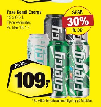 Calle Faxe kondi energy tilbud