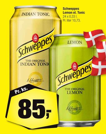 Calle Schweppes lemon el. tonic tilbud