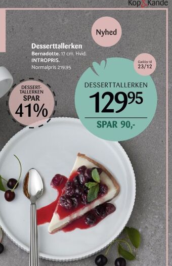 Kop & Kande Bernadotte tallerken tilbud