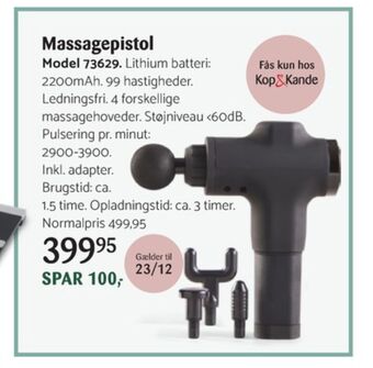 Kop & Kande Ukendt massagepistol tilbud