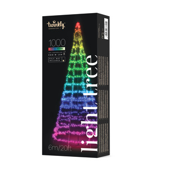 Punkt1 Twinkly wifi rgbw limelight julelys 6m 1000 led tilbud