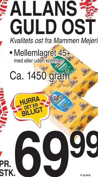 ABC Lavpris ALLANS GULD OST tilbud