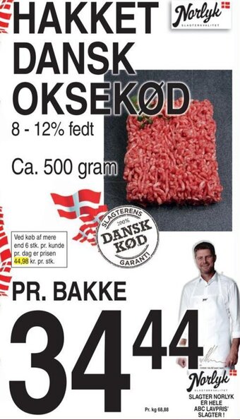 ABC Lavpris HAKKET DANSK OKSEKØD tilbud