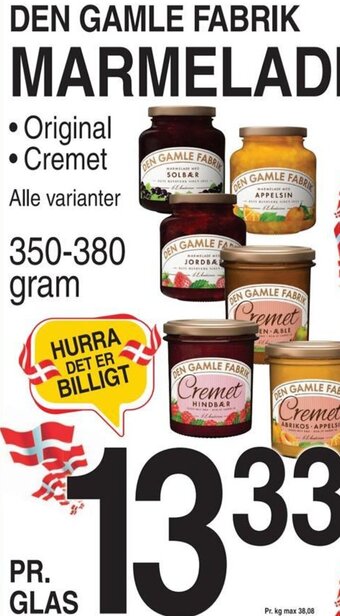 ABC Lavpris DEN GAMLE FABRIK MARMELADE tilbud