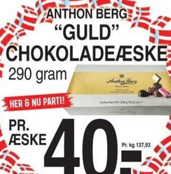ABC Lavpris ANTHON BERG "GULD" CHOKOLADEÆSKE tilbud