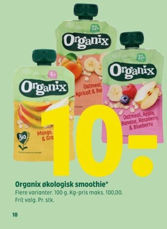 Coop 365 Organix smoothie tilbud