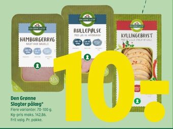 Coop 365 Den grønne slagter hamburgerryg tilbud