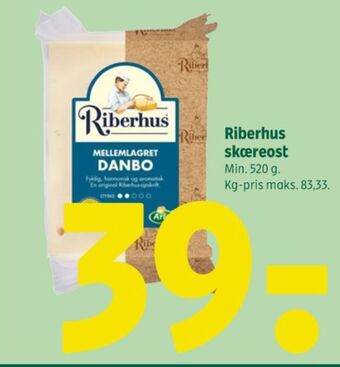 Coop 365 Riberhus skæreost danbo mellemlagret tilbud