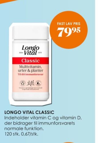 Matas Longo vital vitaminer tilbud