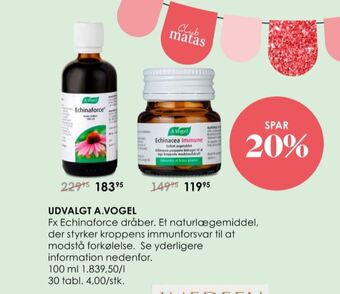 Matas A vogel kosttilskud tilbud