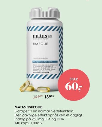 Matas Matas fiskeolie tilbud