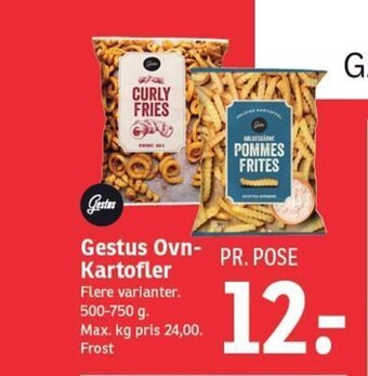 SPAR Gestus Ovn Kartofler tilbud