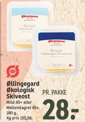 SPAR Øllingegaard Økologisk Skiveost tilbud