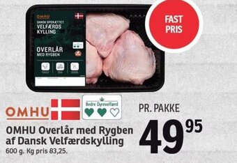 SPAR OMHU Overlår med Rygben af Dansk Velfærdskylling tilbud