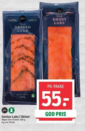 SPAR Gestus Laks i Skiver tilbud