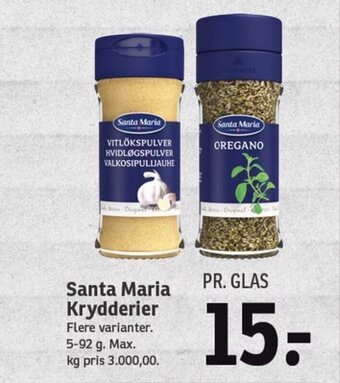 SPAR Santa Maria Krydderier tilbud