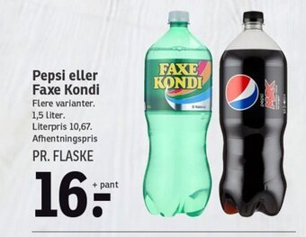SPAR Pepsi eller Faxe Kondi tilbud
