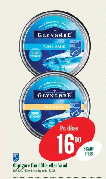 Min Købmand Glyngøre Tun i Olie eller Vand tilbud