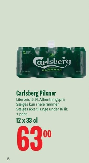 Min Købmand Carlsberg Pilsner tilbud