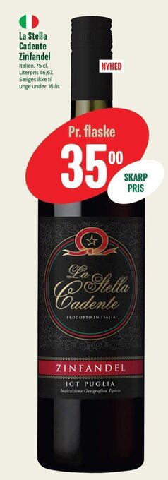 Min Købmand La Stella Cadente Zinfandel 75 cl. tilbud