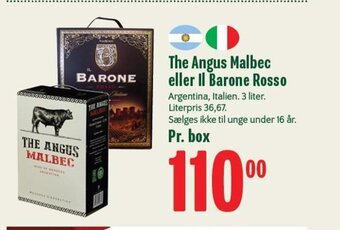 Min Købmand The Angus Malbec eller Il Barone Rosso tilbud