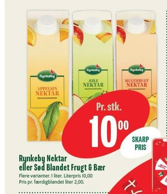 Min Købmand Rynkeby Nektar eller Sød Blandet Frugt & Bær tilbud