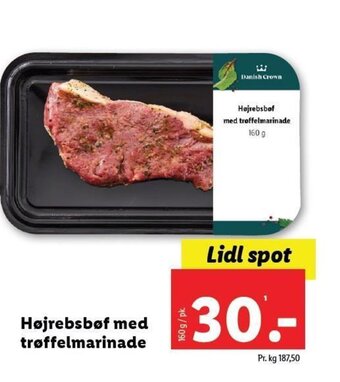 Lidl Højrebsbøf med trøffelmarinade tilbud