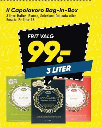 Bilka Il Capolavoro Bag-in-Box tilbud
