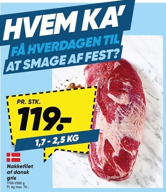 Bilka Nakkefilet af dansk gris tilbud
