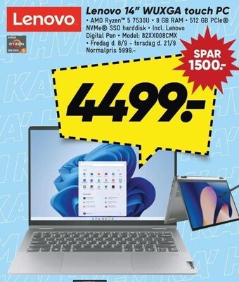 Bilka Lenovo 14´´ wuxga touch pc tilbud