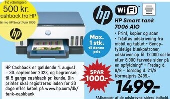 Bilka Hp smart tank 7006 aio tilbud